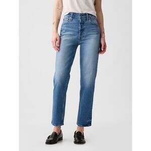 High Rise Cheeky Straight Jeans 30 / 10 cropped ankle casual high rise 90s GAP
